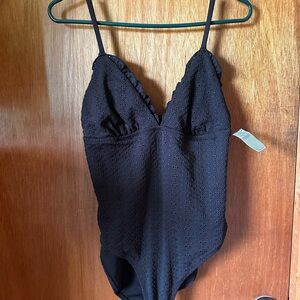 Elegant Black Womens One Piece Swimsuit